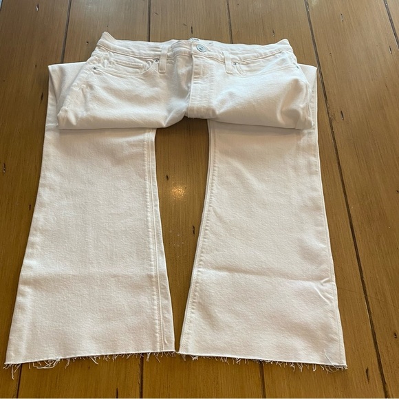 Hudson Women's Barbara High Waist Bootcut Crop White Jeans NEW size 30 - Picture 1 of 14